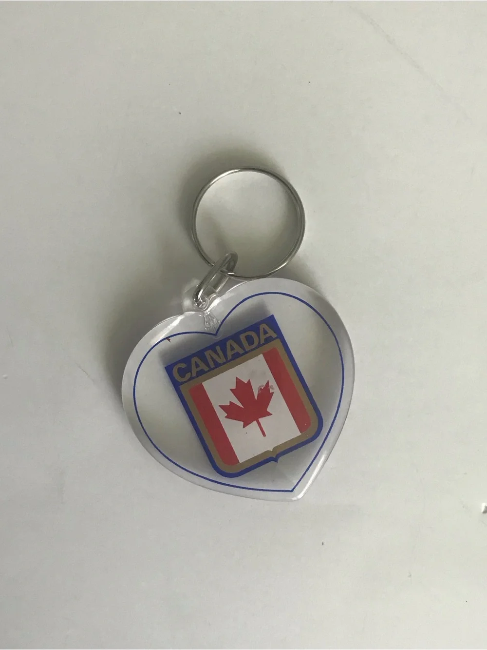 Canada Souvenir Keychain Set - Red & Blue Canadian Maple Leaf Designs